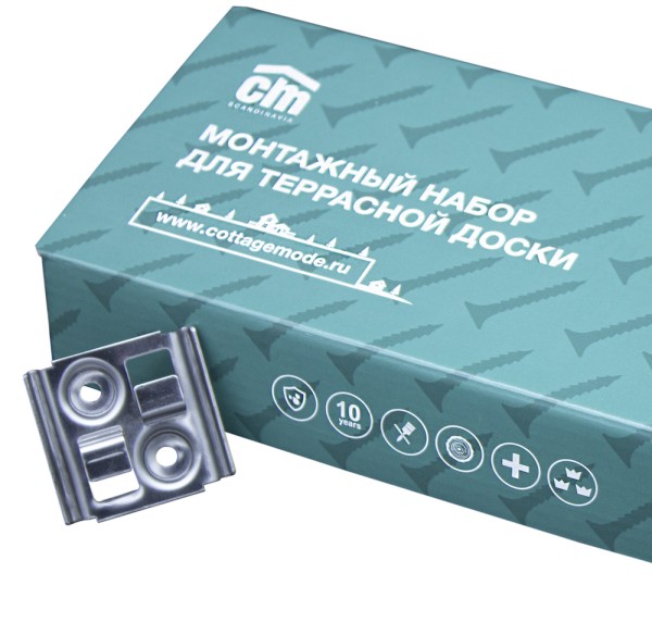Монтажный набор для террасной доски из дпк CM Decking купить в Аксае