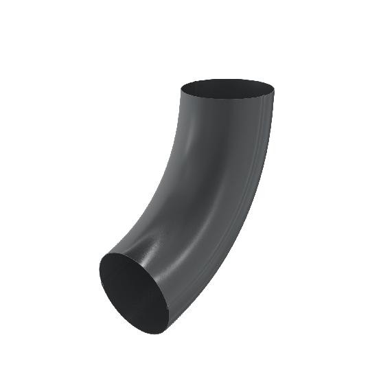 Водосток Aquasistem, система 125x90 - Колено трубы RAL 7024 Тёмно-серый купить в Аксае