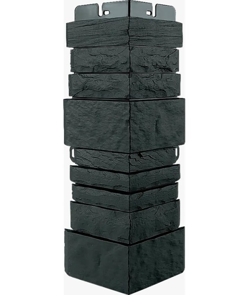 Угол наружный Альта-Профиль Скалистый камень ЭКО Графит купить в Аксае