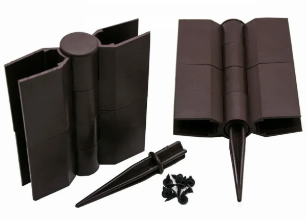 Угловой (стыковочный) шарнир для грядкок ДПК 150мм коричневый купить в Аксае