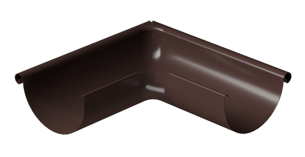 Угол внешний 90° D125 Döcke STAL PREMIUM Шоколад, (RAL 8019) купить в Аксае