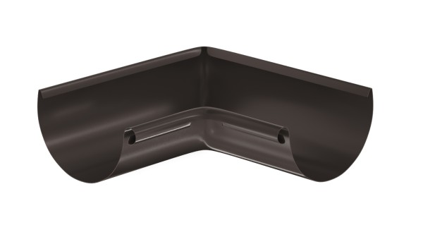 Водосток Aquasistem, система 125x90 - Угол желоба, внутренний 90° RR 32 Тёмно-Коричневый купить в Аксае