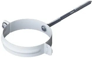 Водосток Альта-Профиль Метал – Хомут трубы металлический (белый) купить в Аксае