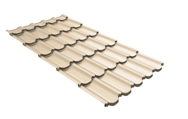 Металлочерепица квинта плюс с 3D резом 0,45 PE RAL 1015 светлая слоновая кость купить в Аксае