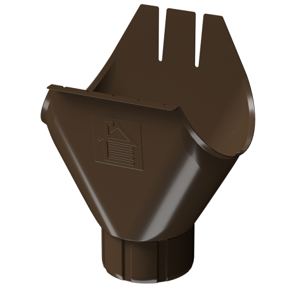 Воронка желоба D125 Döcke STAL PREMIUM Каштан, (RAL 8017) купить в Аксае