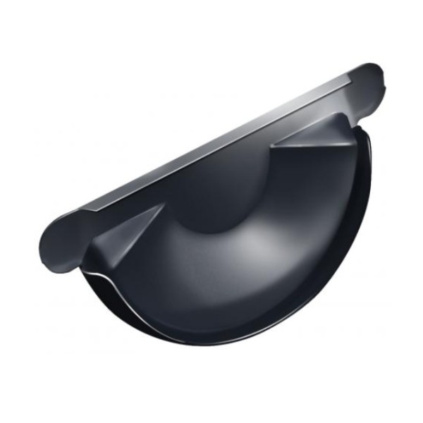 Водосток Grand Line 125x90 – Заглушка желоба RAL 7024 купить в Аксае