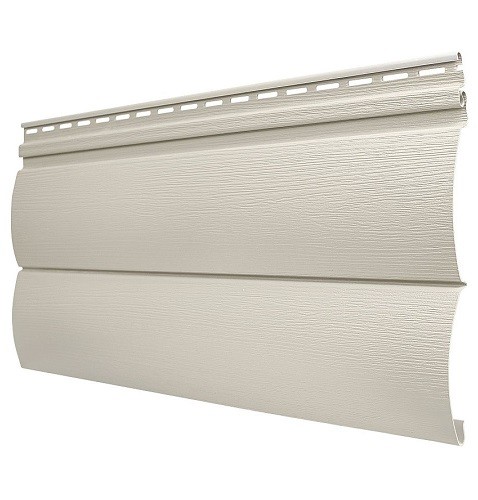 Виниловый сайдинг Tecos - Оцилиндрованный брус двойной (под бревно), Слоновая кость купить в Аксае