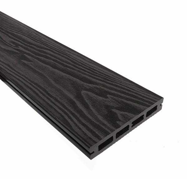 Террасная доска из ДПК Terrapol Смарт 3D Пустотелая с пазом Черное дерево купить в Аксае