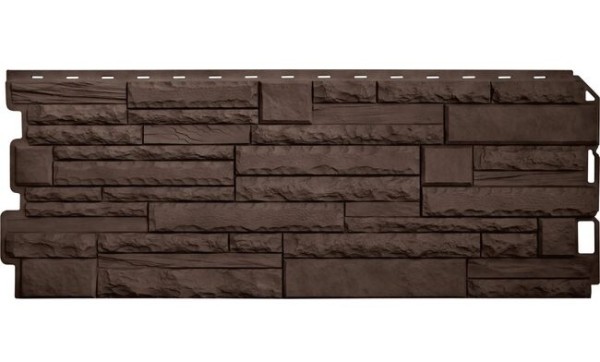 Фасадная панель Альта-Профиль Скалистый камень ЭКО Коричневый купить в Аксае
