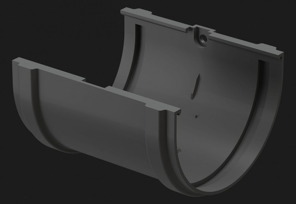 Соединитель желоба Docke Premium ПВХ - Графит купить в Аксае