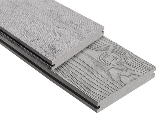 Террасная доска ДПК Outdoor 3D полнотелая STORM/OCEAN GREY серая микс купить в Аксае