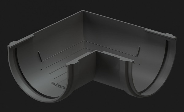 Угол желоба универсал 90˚ Docke Premium ПВХ - Графит купить в Аксае