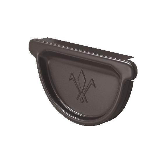 Водосток Aquasistem, система 150/100 - Заглушка универсальная с резиновым уплотнителем RR 32 Тёмно-Коричневый купить в Аксае