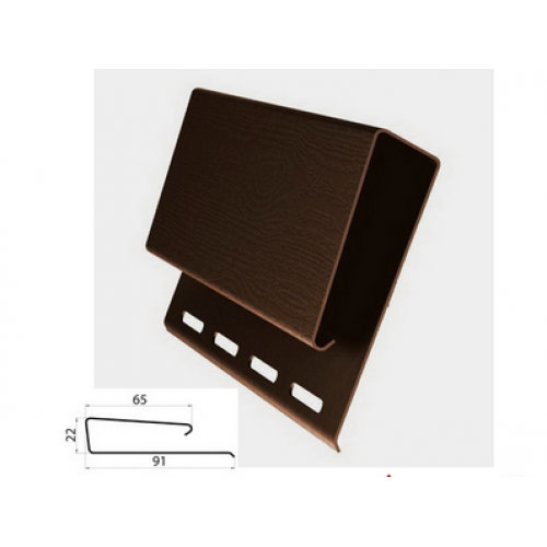 Наличник (широкий j-профиль), коричневый купить в Аксае