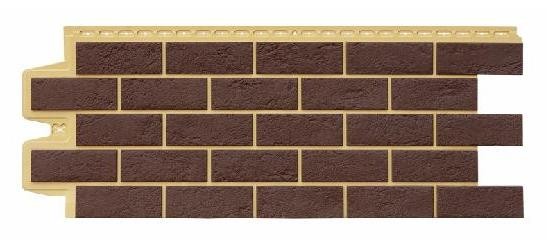 Фасадная панель Grand Line Состаренный кирпич Элит каштан, ШОВ песочный купить в Аксае