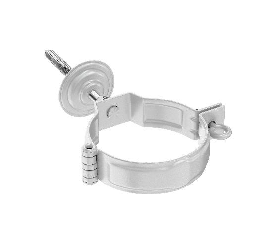 Водосток Aquasistem, система 150x100 - Комплект крепления трубы RR 20 Мраморно-белый купить в Аксае