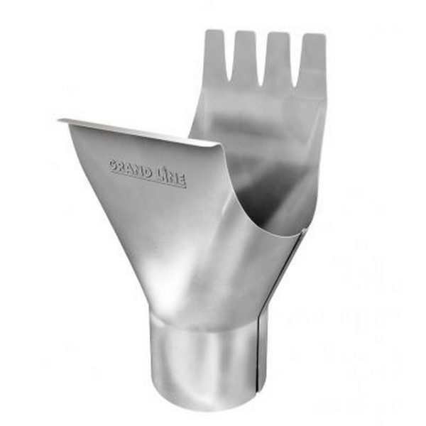 Водосток Grand Line 150x100 – Воронка желоба RAL 9003 купить в Аксае