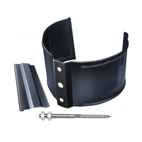 Водосток Grand Line 125x90 – Хомут трубы (на кирпич) RAL 7024 купить в Аксае