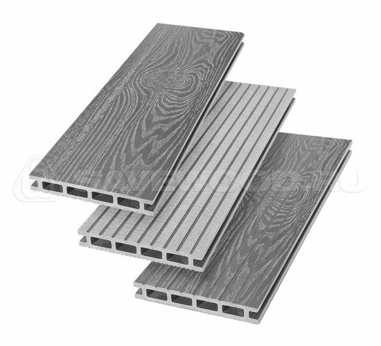 Террасная доска из ДПК SW Carpinus (T) — двухсторонняя пепельный купить в Аксае