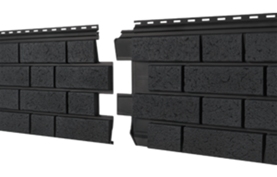 Фасадная панель Ю-пласт Стоун Хаус S-Lock Клинкер Нордик Графитовый купить в Аксае