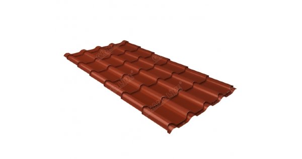 Металлочерепица камея 0,45 Drap RAL 8004 терракота купить в Аксае