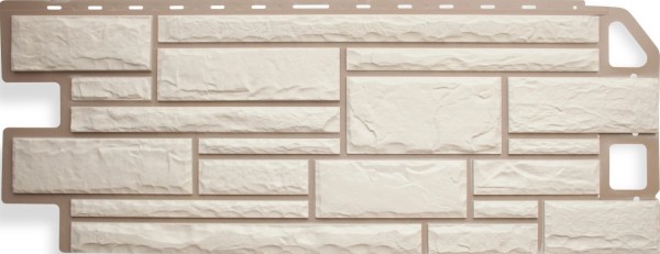 Цокольный сайдинг альта-профиль - коллекция "камень", белый купить в Аксае