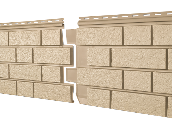 Фасадная панель Ю-пласт Стоун Хаус S-Lock Клинкер песочный купить в Аксае