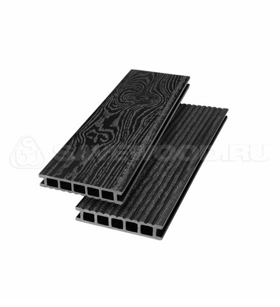 Террасная доска из ДПК SW Ornus тангенциальный распил черный купить в Аксае