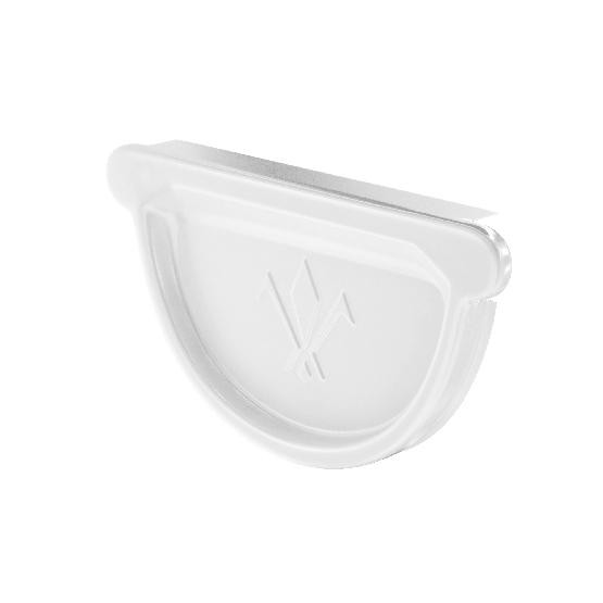 Водосток Aquasistem, система 125x90 - Заглушка универсальная с резиновым уплотнителем RR 20 Мраморно-белый купить в Аксае