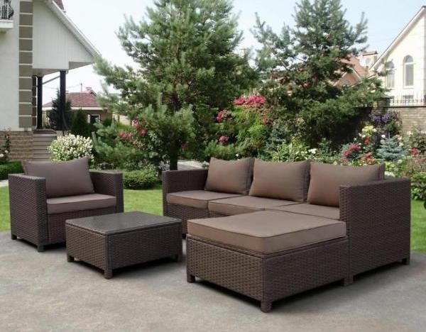 Комплект мебели AFINA плетеной из иск. ротанга YR821A Brown/Beige купить в Аксае