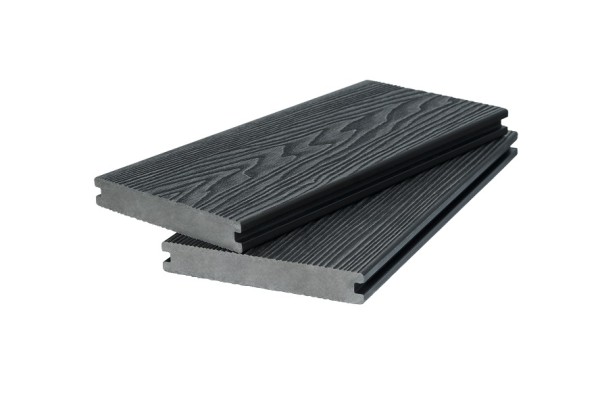 Доска террасная 3D фактура дерева POLIVAN GROUP двухсторонняя полнотелая SINGARAJA чёрный купить в Аксае