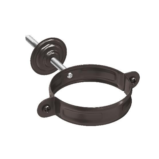 Водосток Aquasistem, система 150/100 - Комплект крепления трубы RR 32 Тёмно-Коричневый купить в Аксае