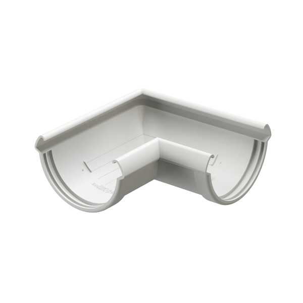 Угол желоба 90° Docke Lux ПВХ Пломбир купить в Аксае