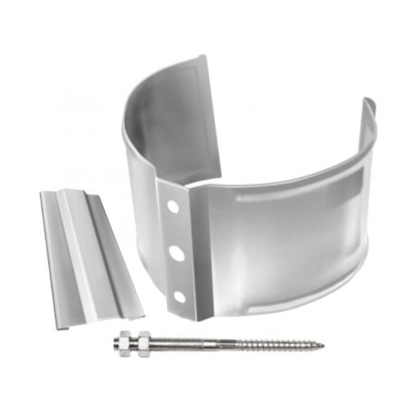 Водосток Grand Line 150x100 – Хомут трубы (на кирпич) RAL 9003 купить в Аксае