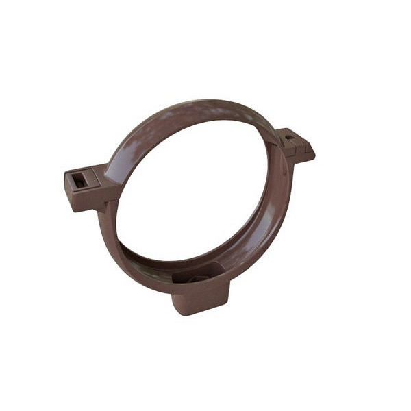 Водосток Альта-Профиль ПВХ – Хомут трубы (коричневый) купить в Аксае