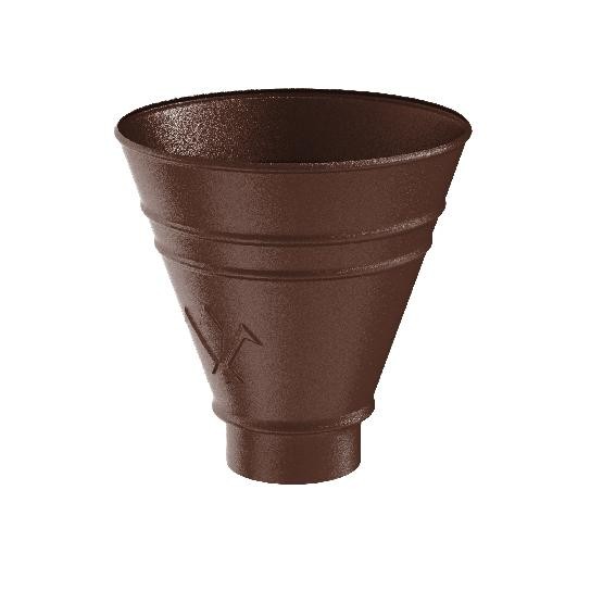 Водосток Aquasistem, Система 125x90 - Воронка водосборная круглая RAL 8017 Коричневый matt купить в Аксае