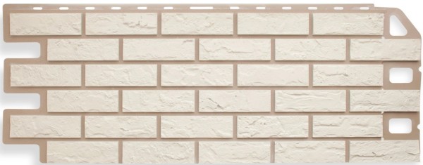 Фасадная панель Цокольный сайдинг Альта-профиль - коллекция "кирпич", кирпич белый купить в Аксае