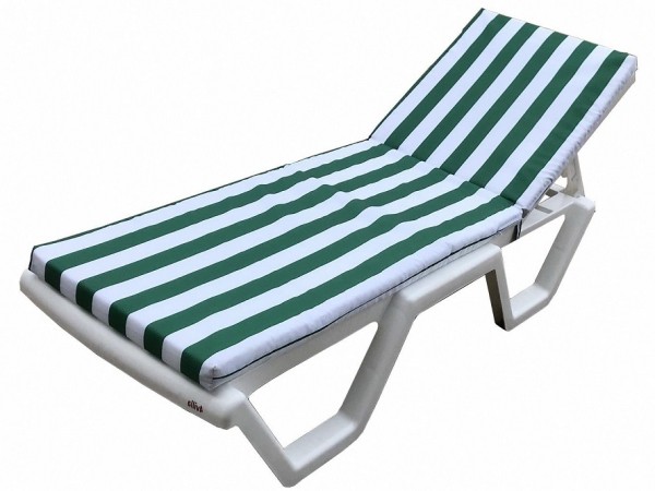 Матрас для шезлонга TWEET Зеленые белые полоски купить в Аксае