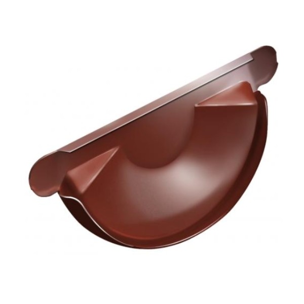 Водосток Grand Line 125x90 – Заглушка желоба RAL 8004 купить в Аксае