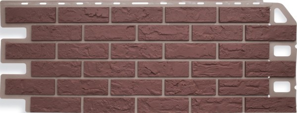 Фасадная панель Цокольный сайдинг Альта-профиль - коллекция "кирпич", кирпич красный купить в Аксае
