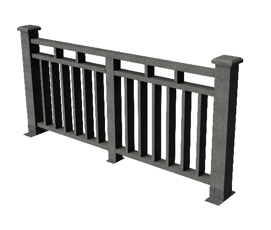 Ограждения декоративное ДПК GRINDERDECO Европа серый базальт купить в Аксае