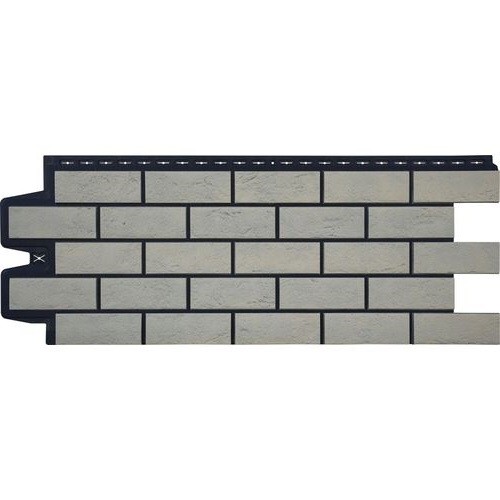 Фасадная панель Grand Line Состаренный кирпич Элит ваниль, ШОВ чёрный купить в Аксае