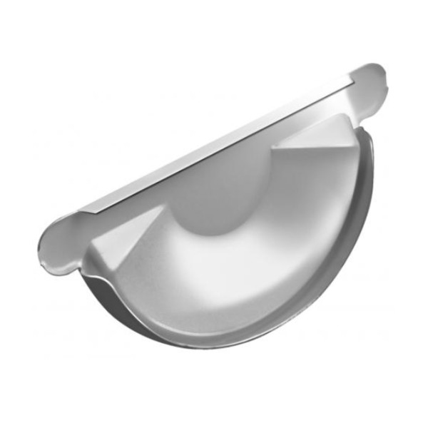 Водосток Grand Line 125x90 – Заглушка желоба RAL 9003 купить в Аксае