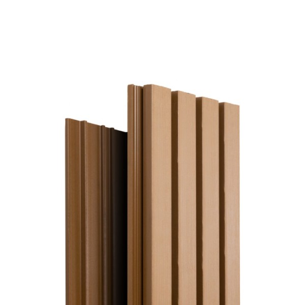 Фасадная доска Ecodecking Техно реечная 200х26х3000 Бронза купить в Аксае