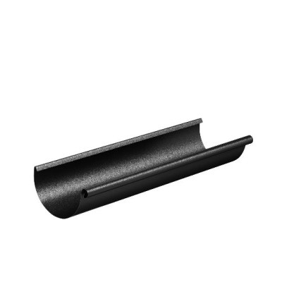 Водосток Aquasistem, система 125x90 - Водосточный желоб 3.00м RAL 9005 Чёрный