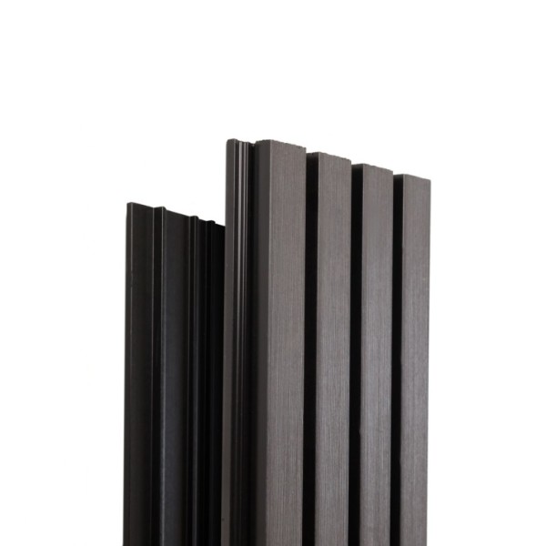 Фасадная доска Ecodecking Техно реечная 200х26х3000 Графит купить в Аксае