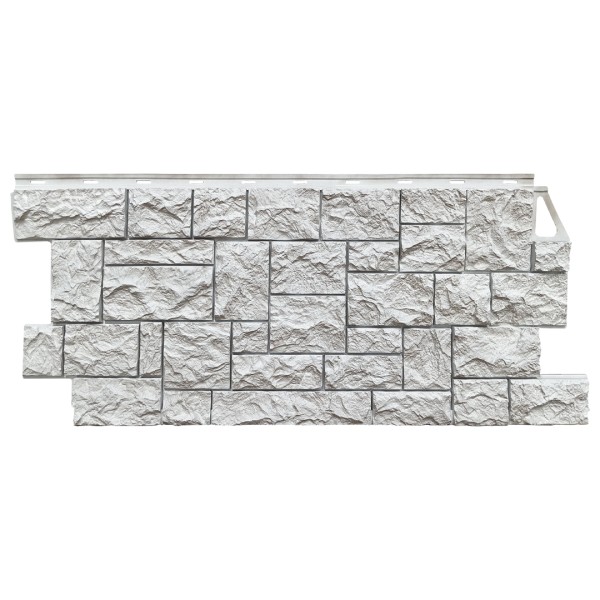 Фасадная панель FineBer, Камень Дикий, Мелованный белый купить в Аксае