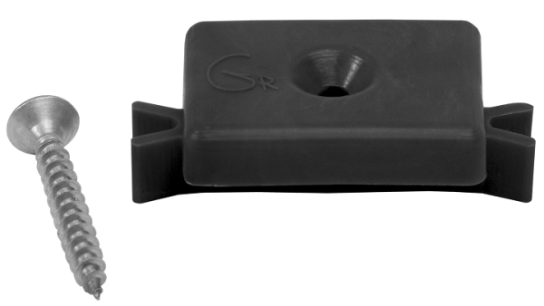 Пластиковая клипса с саморезом, Grinder шовный монтаж 5 mm чёрный купить в Аксае