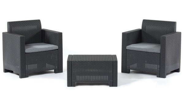 Комплект мебели Set Nebraska Terrace (2 кресла и кофейный столик) Венге купить в Аксае