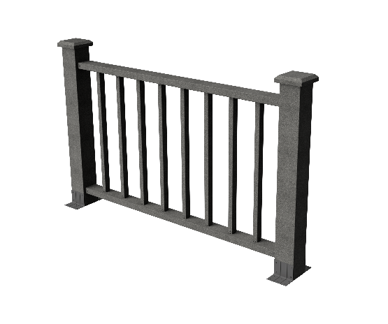 Ограждения декоративное ДПК GRINDERDECO Альма 1500 со скрытым крепежом серый базальт купить в Аксае